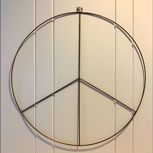 Gold Metal Peace Wreath